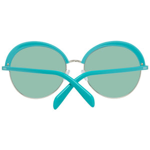 Emilio Pucci Turquoise Metal & Plastic Sunglasses