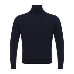 Colombo Blue Cashmere Turtleneck