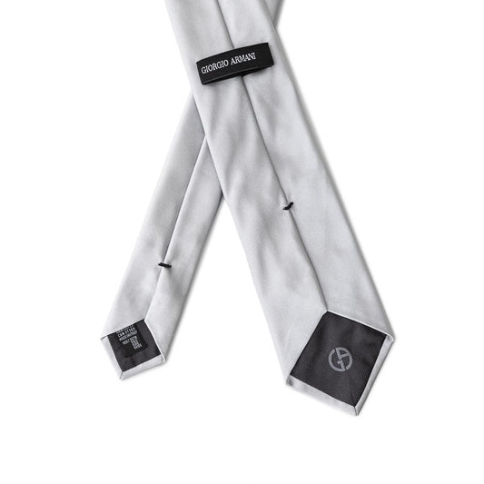 Giorgio Armani Silver Silk Tie
