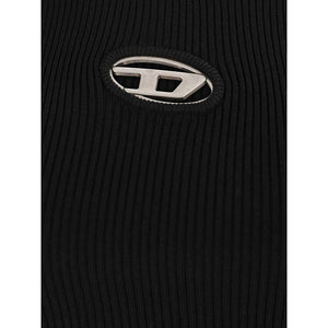 Diesel Black Rayon Long Sleeve T-Shirt