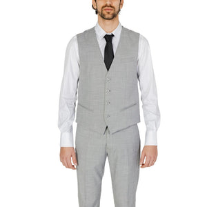 Antony Morato Gray Polyester Waistcoat