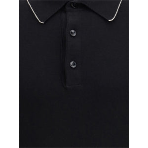 Svevo Black Cotton Polo Shirt