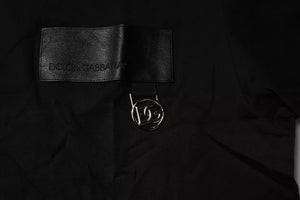 Dolce & Gabbana Black Logo Patch Cotton Crew Neck T-shirt