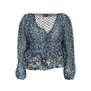 Desigual Blue Polyester Pattern Shirt