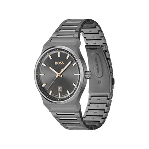 Hugo Boss Gray Stainless Steel Dress Watch