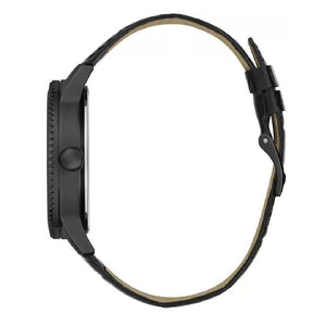 Guess Black Leather Dress Watch