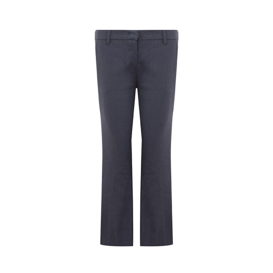 Lardini Blue Linen Casual Pants