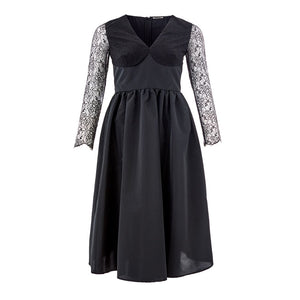 Lardini Black Polyester Cocktail Dress