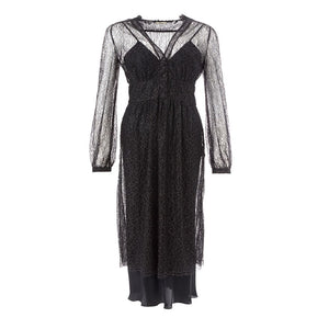 Lardini Black Nylon Casual Dress