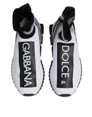 Dolce & Gabbana White Black Sorrento Socks Sneakers Shoes