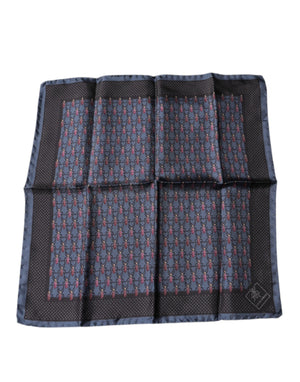 Dolce & Gabbana Dark Blue Beetle Square Handkerchief Scarf