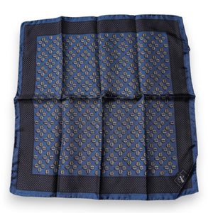 Dolce & Gabbana Blue Lady Bug Silk Square Handkerchief Scarf