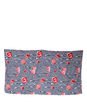 Dolce & Gabbana Multicolor Stripes Seashells Beach Towel