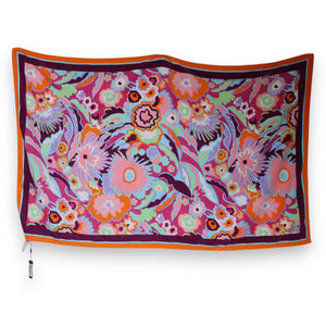 Dolce & Gabbana Multicolor Floral Print Cotton Beach Towel