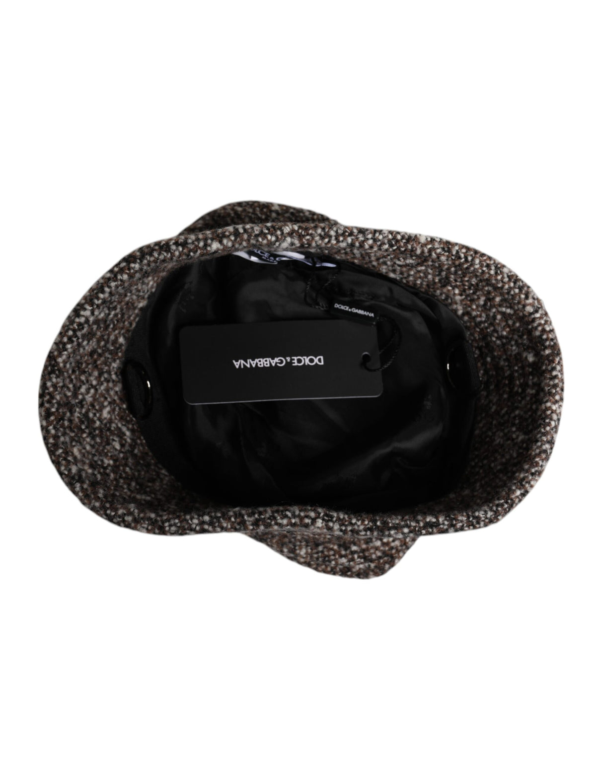 Dolce & Gabbana Brown Alpaca Wool Woven Bucket Hat