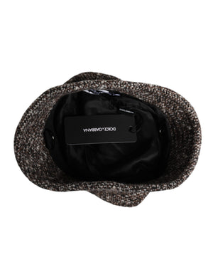 Dolce & Gabbana Brown Alpaca Wool Woven Bucket Hat