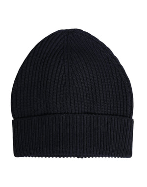 Dolce & Gabbana Black Cashmere Knitted Winter Beanie Hat
