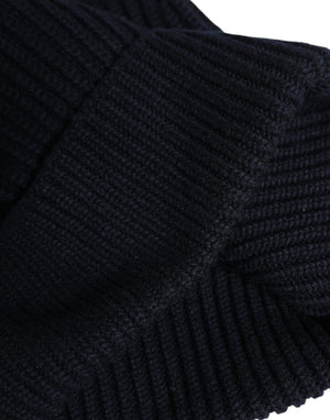 Dolce & Gabbana Black Cashmere Knitted Winter Beanie Hat
