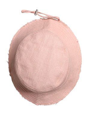 Dolce & Gabbana Pink Cotton Wide Brim Bucket Hat