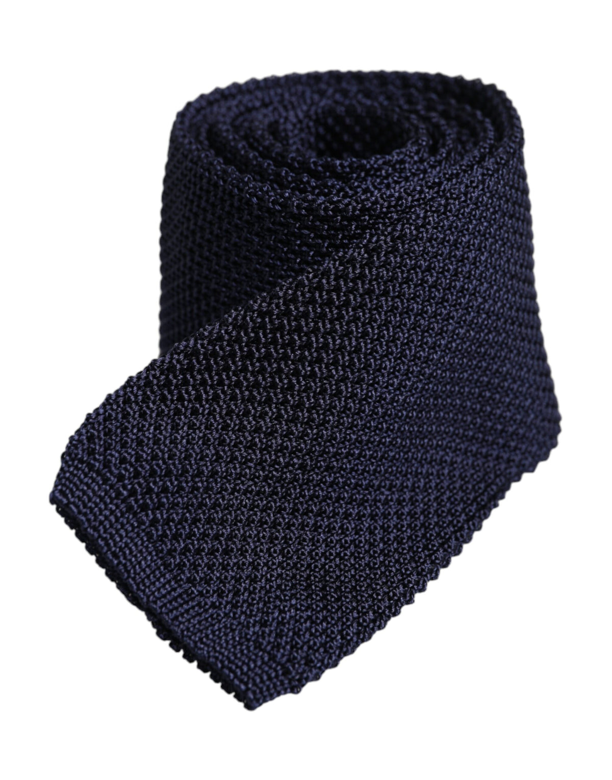 Dolce & Gabbana Dark Blue Silk Adjustable Necktie Tie