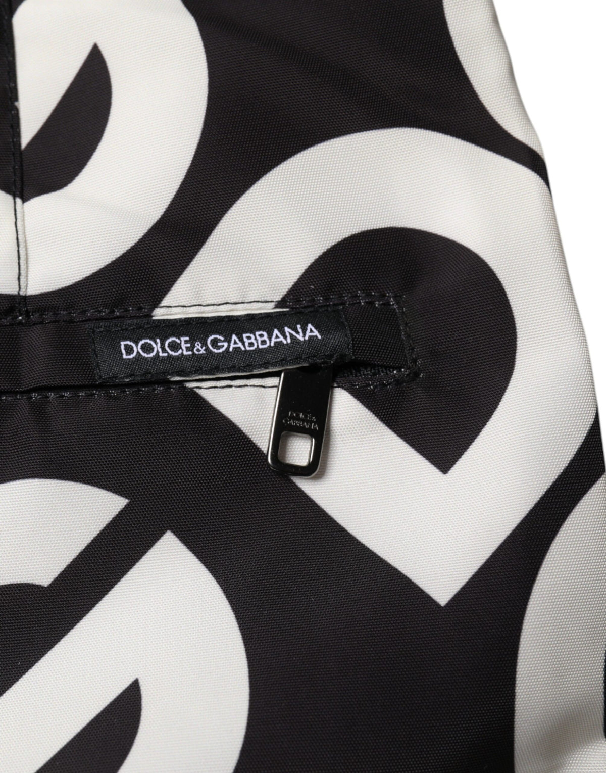Dolce & Gabbana Black White Logo Beachwear Shorts Swimwear