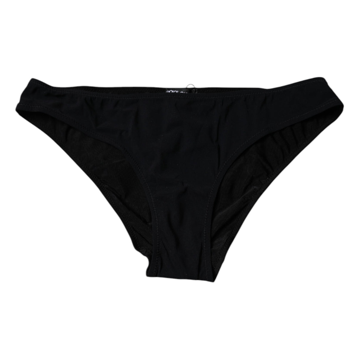 Dolce & Gabbana Black Nylon Stretch Mid Waist Panty Underwear