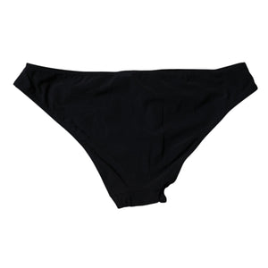 Dolce & Gabbana Black Nylon Stretch Mid Waist Panty Underwear