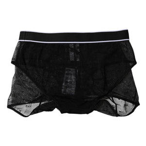 Dolce & Gabbana Black Tulle Nylon Mid Waist Panty Underwear