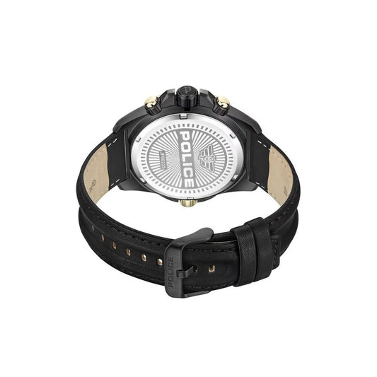 Police Black Artificial Leather Sport Watch