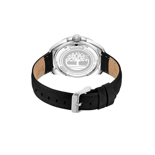 Timberland Black Leather Dress Watch