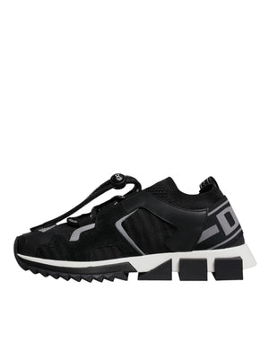 Dolce & Gabbana Black Mesh Sorrento Trekking Sneakers Shoes
