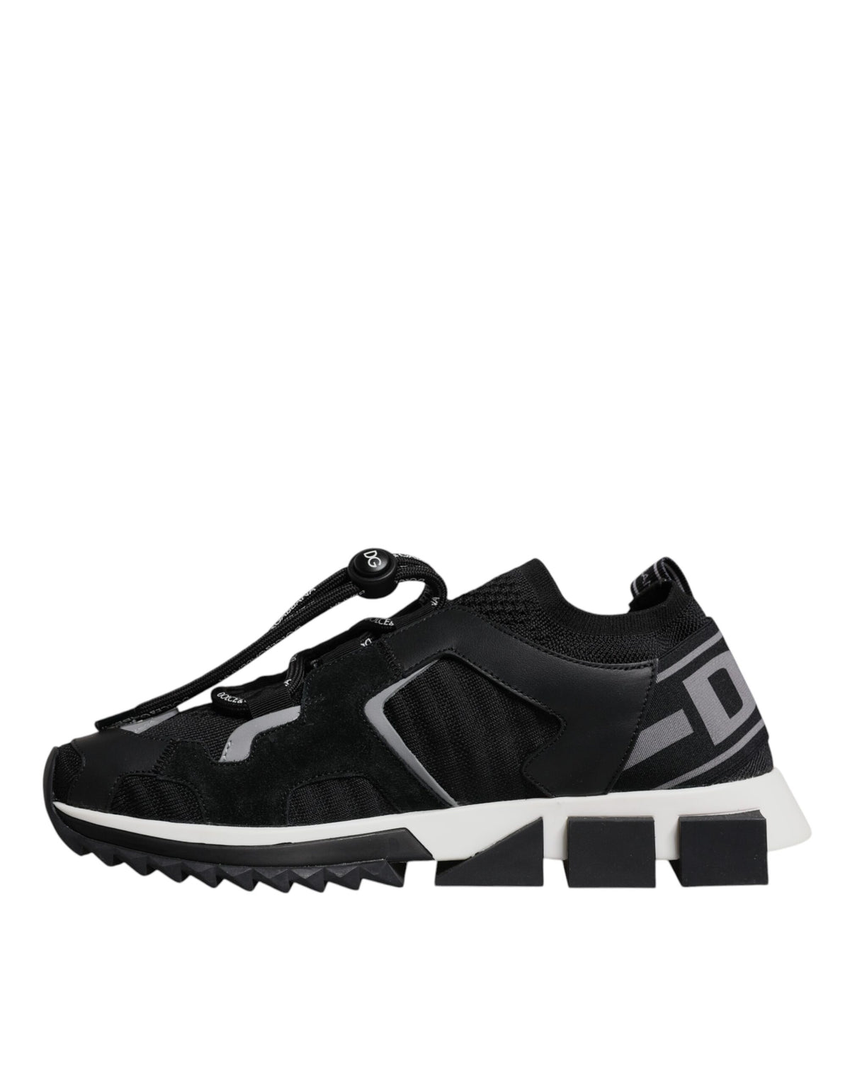 Dolce & Gabbana Black Mesh Sorrento Trekking Sneakers Shoes