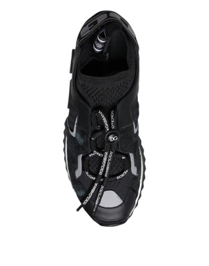 Dolce & Gabbana Black Mesh Sorrento Trekking Sneakers Shoes