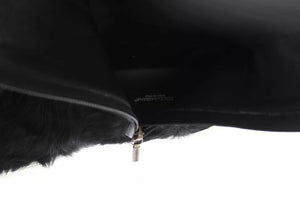 Dolce & Gabbana Black Xiangao Lamb Fur Leather Boots Shoes