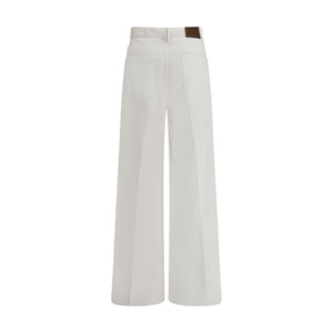 Brunello Cucinelli White Cotton Jeans Denim