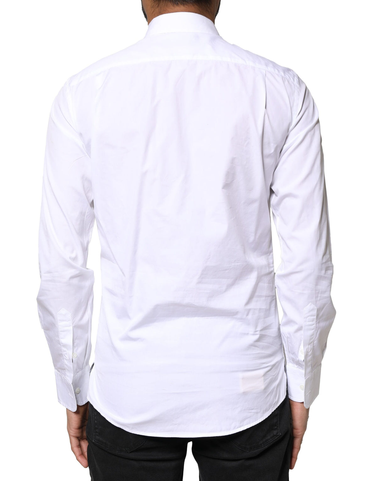 Dolce & Gabbana White Cotton Long Sleeves Formal Dress Shirt
