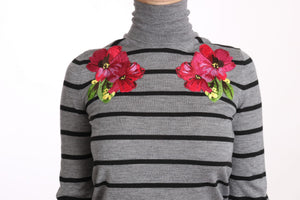 Dolce & Gabbana Gray Cashmere Silk Turtleneck Sweater