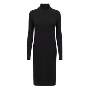 Bottega Veneta Black Wool Long Dress