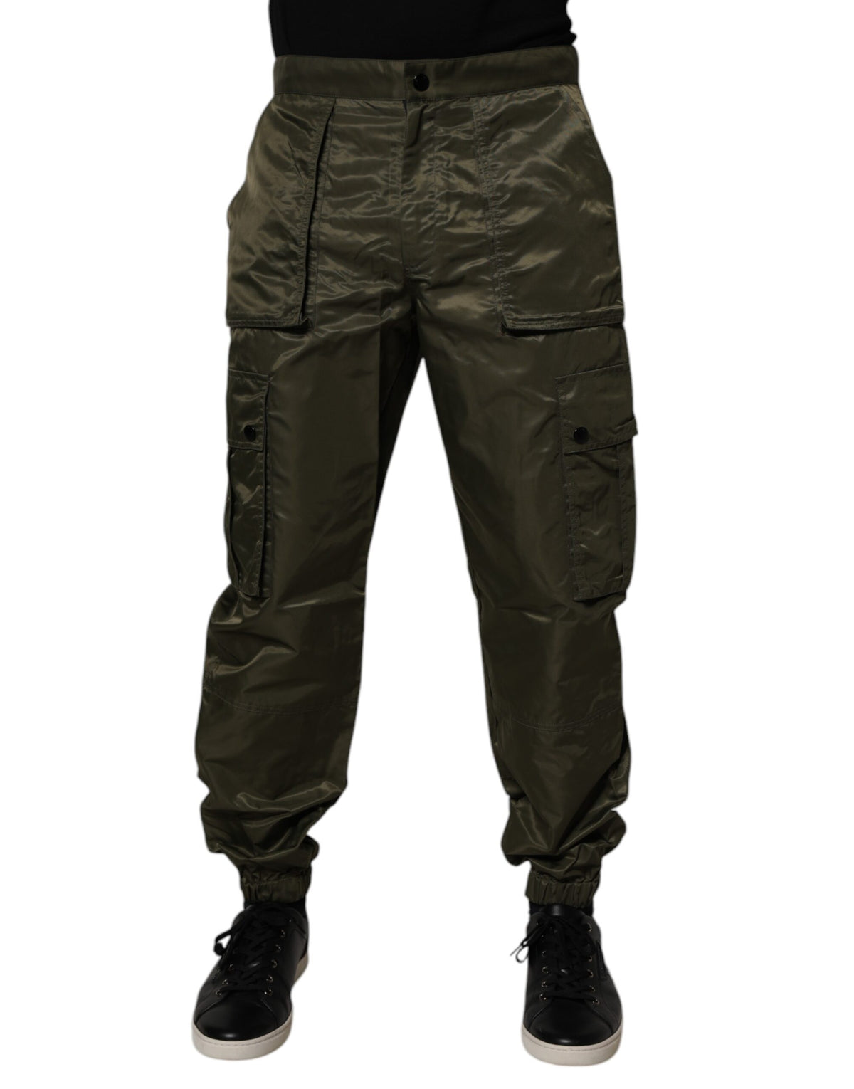Dolce & Gabbana Dark Green Nylon Cargo Pants