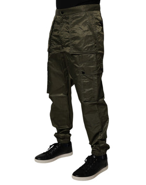 Dolce & Gabbana Dark Green Nylon Cargo Pants