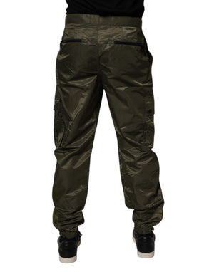 Dolce & Gabbana Dark Green Nylon Cargo Pants