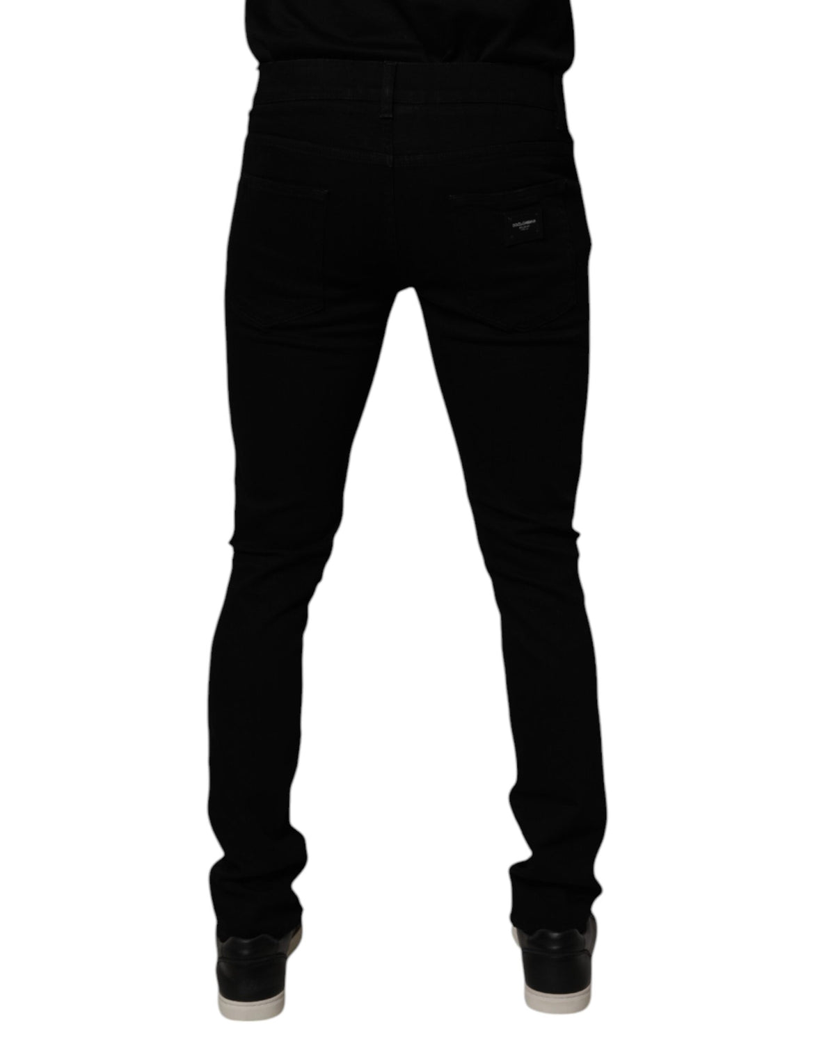 Dolce & Gabbana Black Cotton Stretch Skinny Men Denim Jeans
