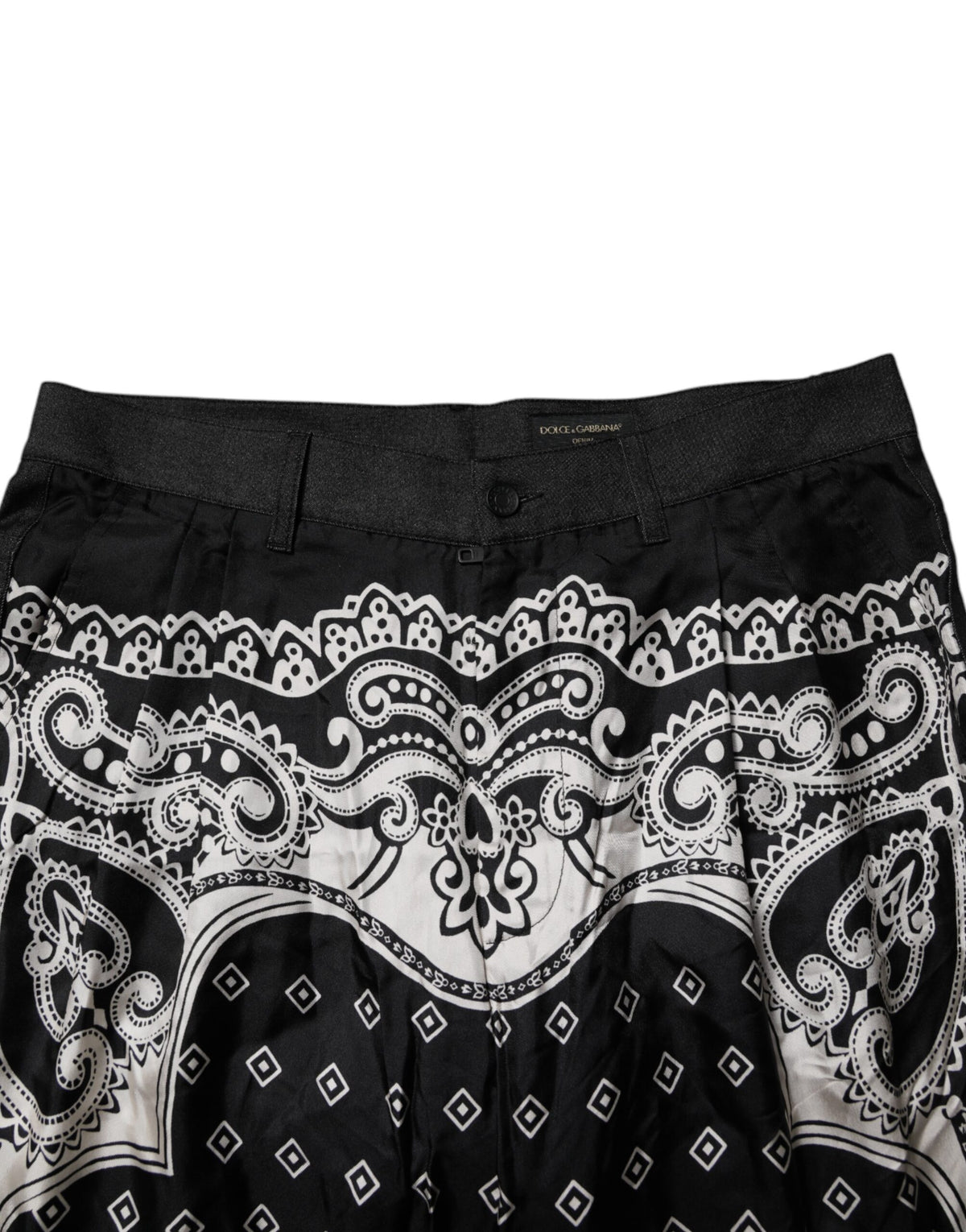 Dolce & Gabbana Black Bandana Cotton Skinny Denim Jeans