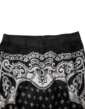 Dolce & Gabbana Black Bandana Cotton Skinny Denim Jeans