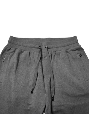 Dolce & Gabbana Gray Logo Cotton Jogger Men Sweatpants Pants
