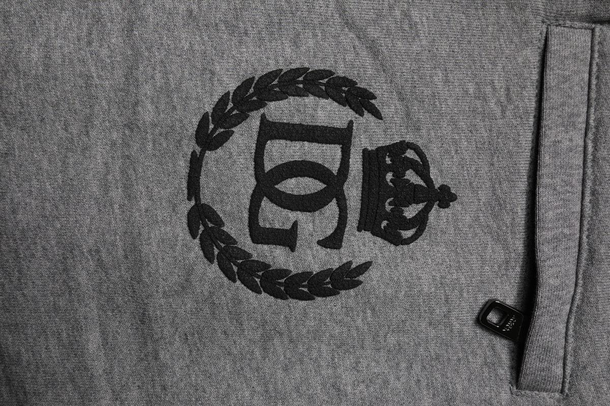 Dolce & Gabbana Gray Logo Cotton Jogger Men Sweatpants Pants