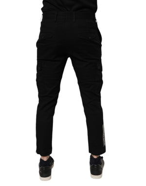 Dolce & Gabbana Black Cotton Stretch Skinny Cargo Denim Jeans