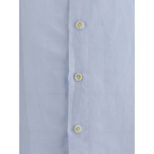 Finamore Light Blue Linen Dress Shirt
