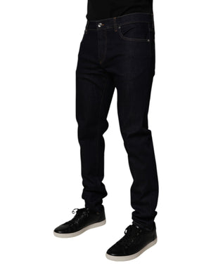 Dolce & Gabbana Black Cotton Stretch Men Skinny Denim Jeans