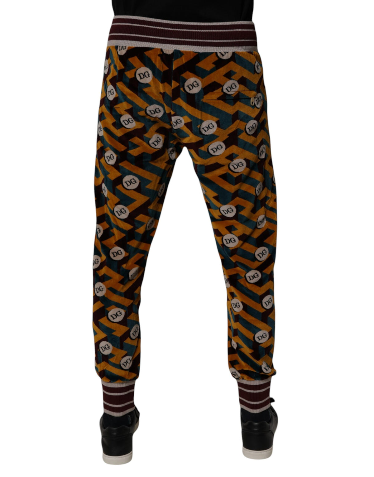 Dolce & Gabbana Multicolor Logo Monogram Jogger Sweatpants Pants